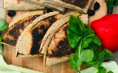 Quesadilla au houmous et à la feta