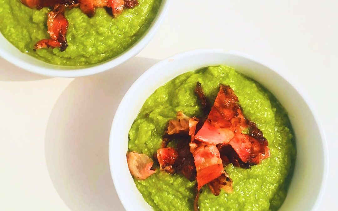 Velouté de poireaux – petits pois