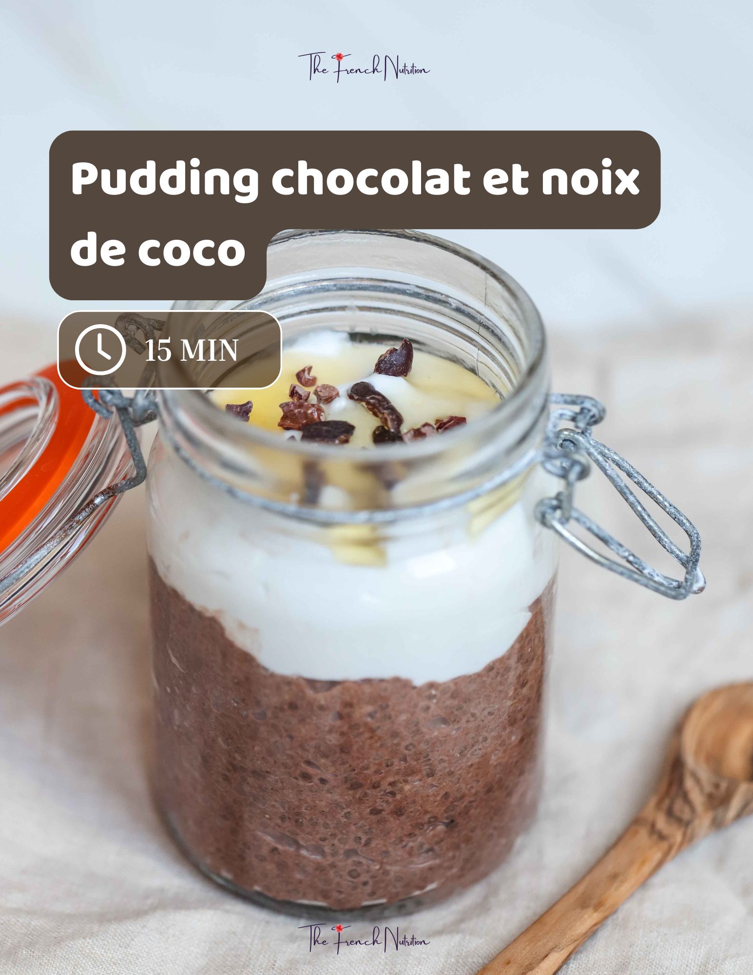 Pudding chocolat et noix de coco