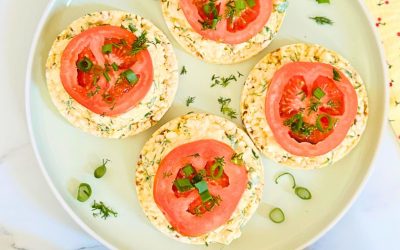 Salade d&rsquo;œufs sur galettes de riz